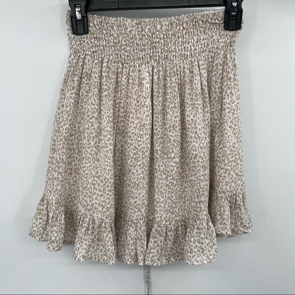 Olivaceous Animal Print Ruffled Skirt - Picture 5 of 10
